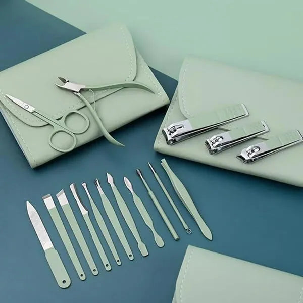 16-Piece Premium Personal Manicure & Pedicure Grooming Kit