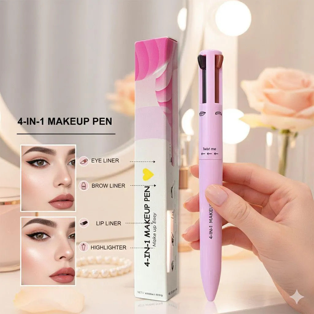 4-in-1 Makeup Pen with 3 Shades & Brush
