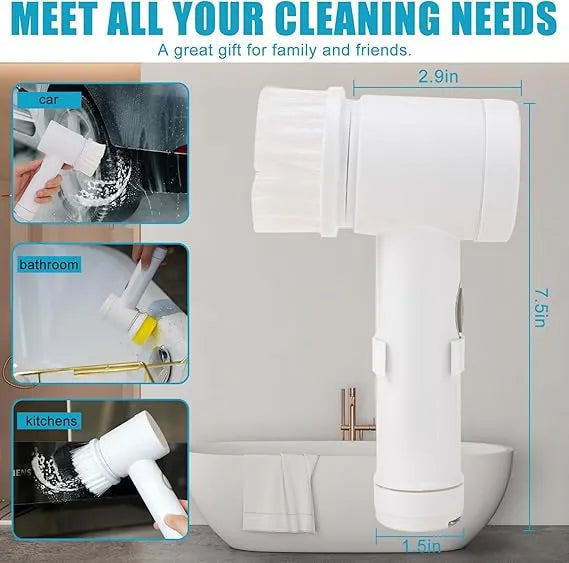 Electric Dust Cleaning Brush White Multi-Function