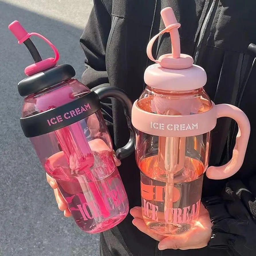 Ice Cream Style Gym Water Bottle ABS Plastic
