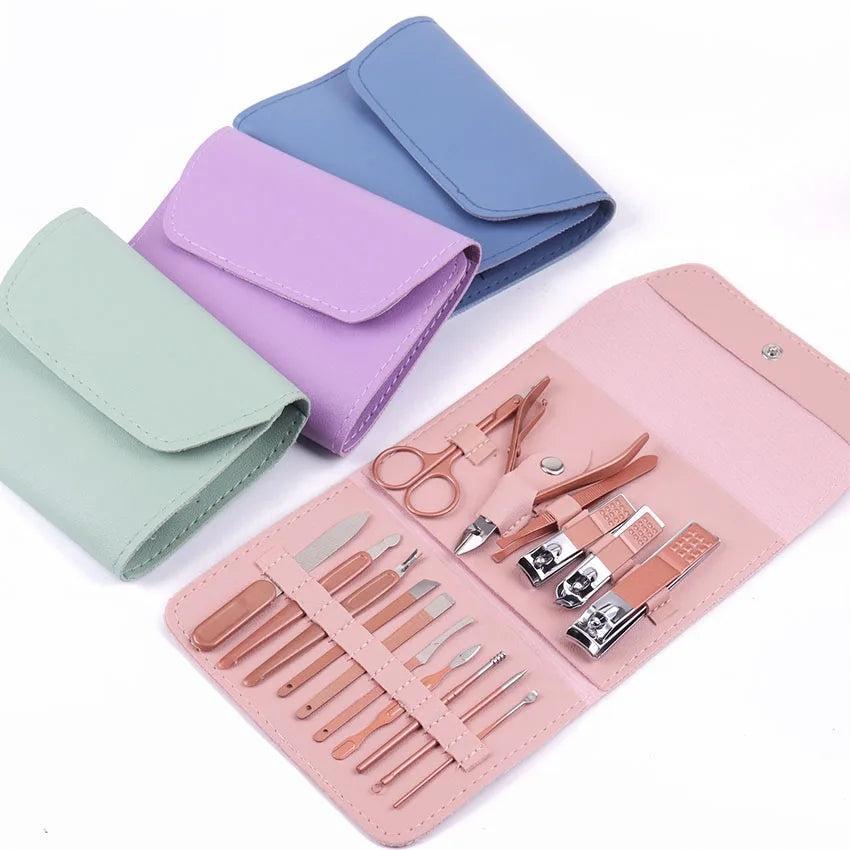 16-Piece Premium Personal Manicure & Pedicure Grooming Kit