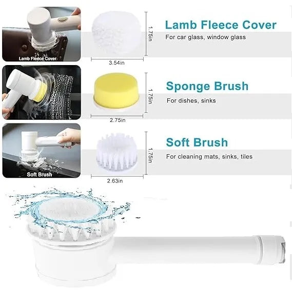 Electric Dust Cleaning Brush White Multi-Function