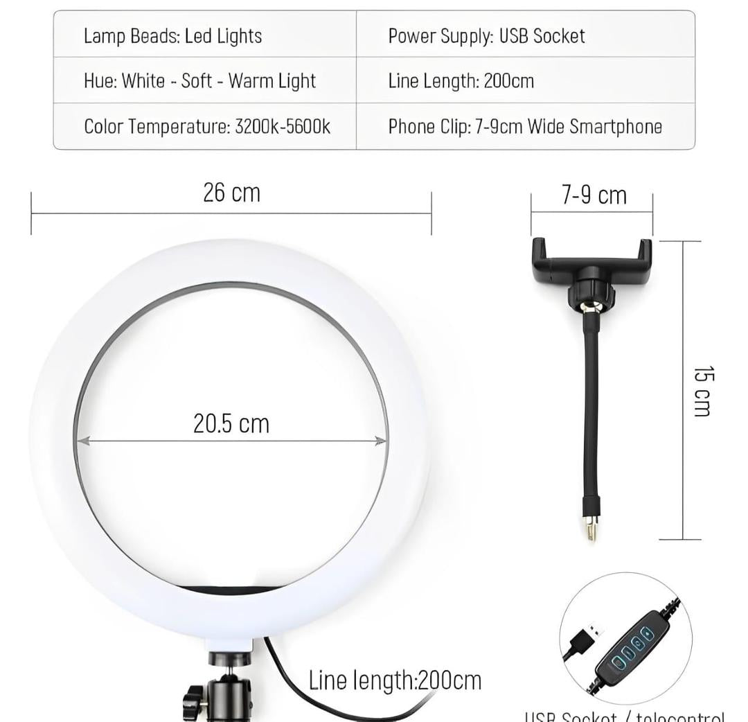 Ring Light With Phone Holder