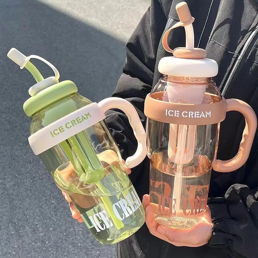 Ice Cream Style Gym Water Bottle ABS Plastic