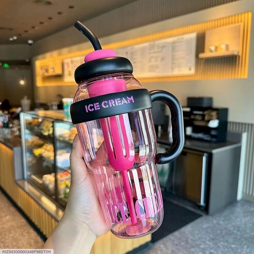 Ice Cream Style Gym Water Bottle ABS Plastic