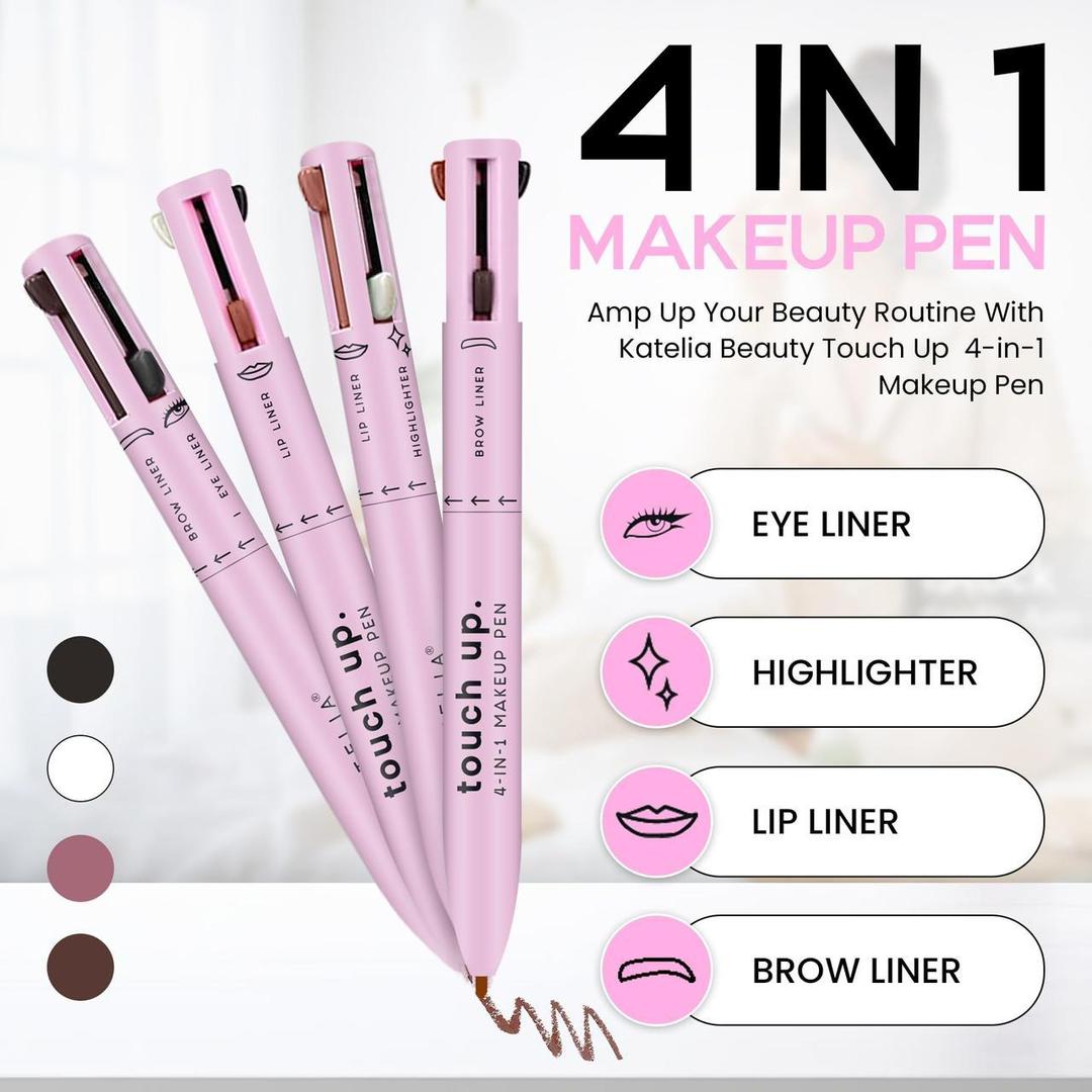 4-in-1 Makeup Pen with 3 Shades & Brush