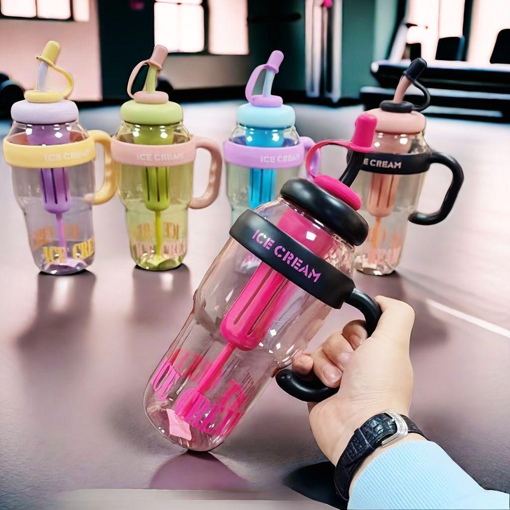 Ice Cream Style Gym Water Bottle ABS Plastic