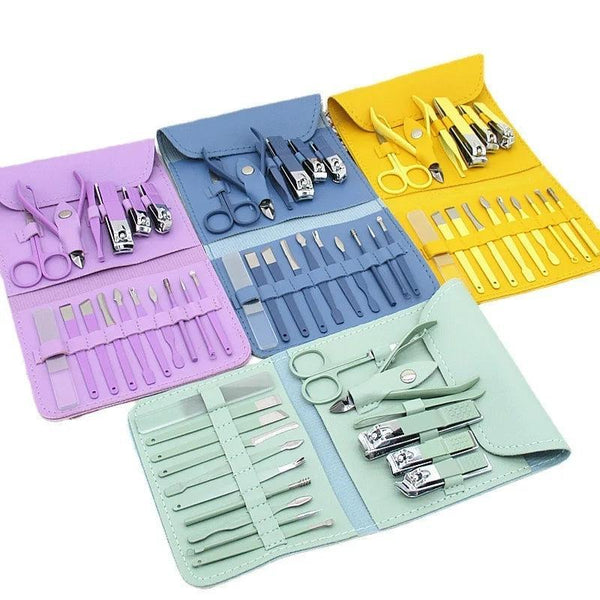16-Piece Premium Personal Manicure & Pedicure Grooming Kit
