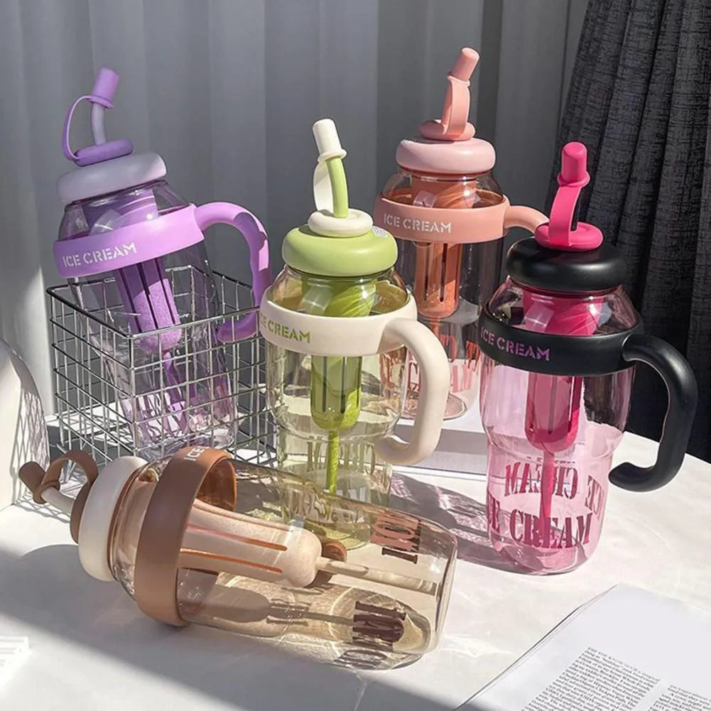 Ice Cream Style Gym Water Bottle ABS Plastic