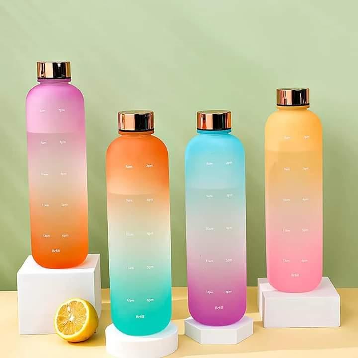 Multicolor 1000ml Insulated Water Bottles Set of 3