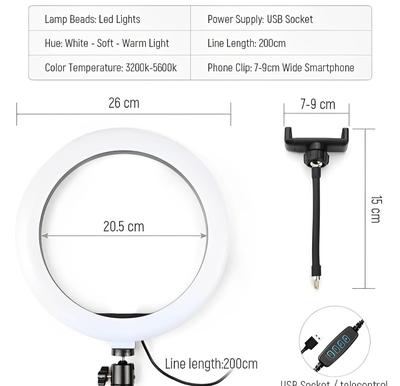 Ring Light With Phone Holder