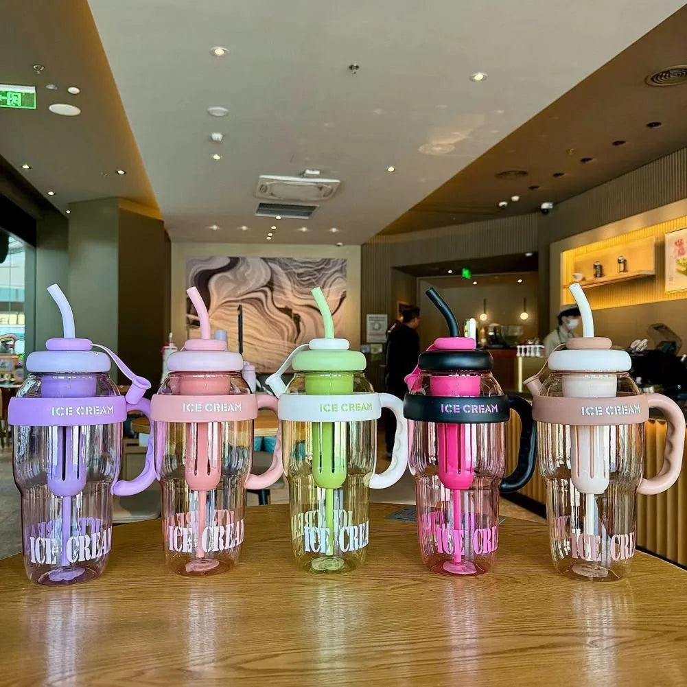Ice Cream Style Gym Water Bottle ABS Plastic