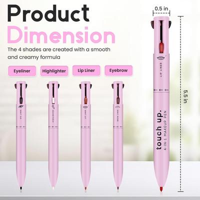 4-in-1 Makeup Pen with 3 Shades & Brush