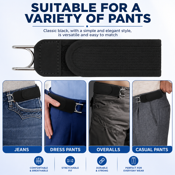 Adjustable Buckleless Elastic Waist Belt