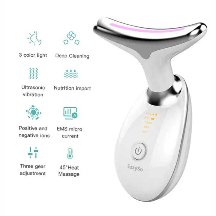 Rechargeable Neck & Face Massager with EMS Microcurrent