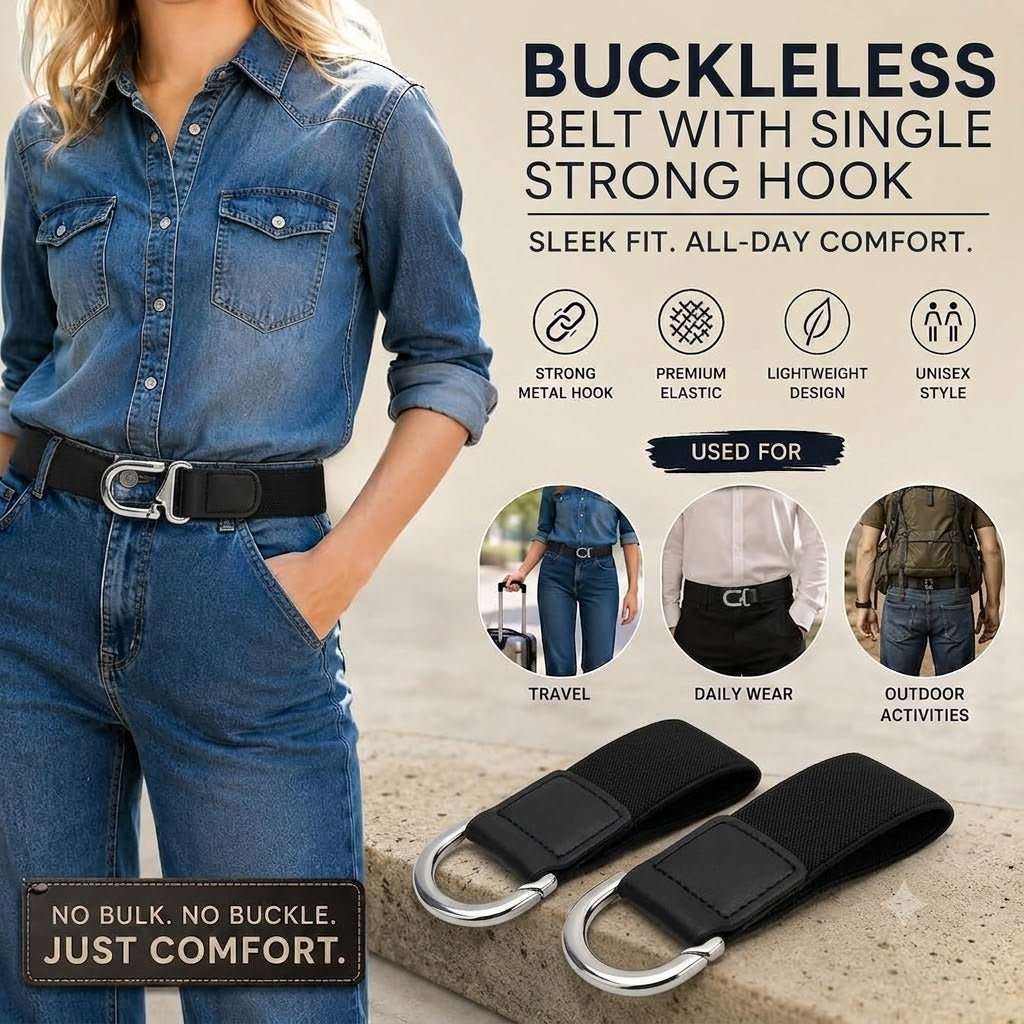 Adjustable Buckleless Elastic Waist Belt